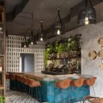 panca bar - texture in interior design example